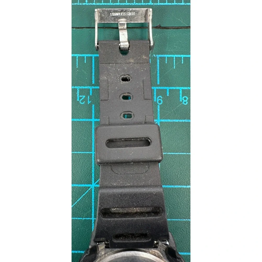 VTG Aquatech Shock Resist Digital Watch Square Black Alarm Chrono NEW BATTERY